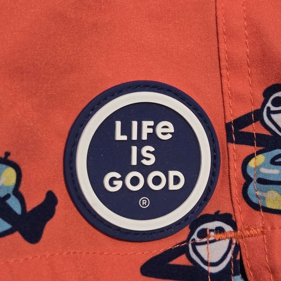 Life Is Good Mens Preppy Colorful Jake Print Swim Trunks Size Large - Picture 5 of 8
